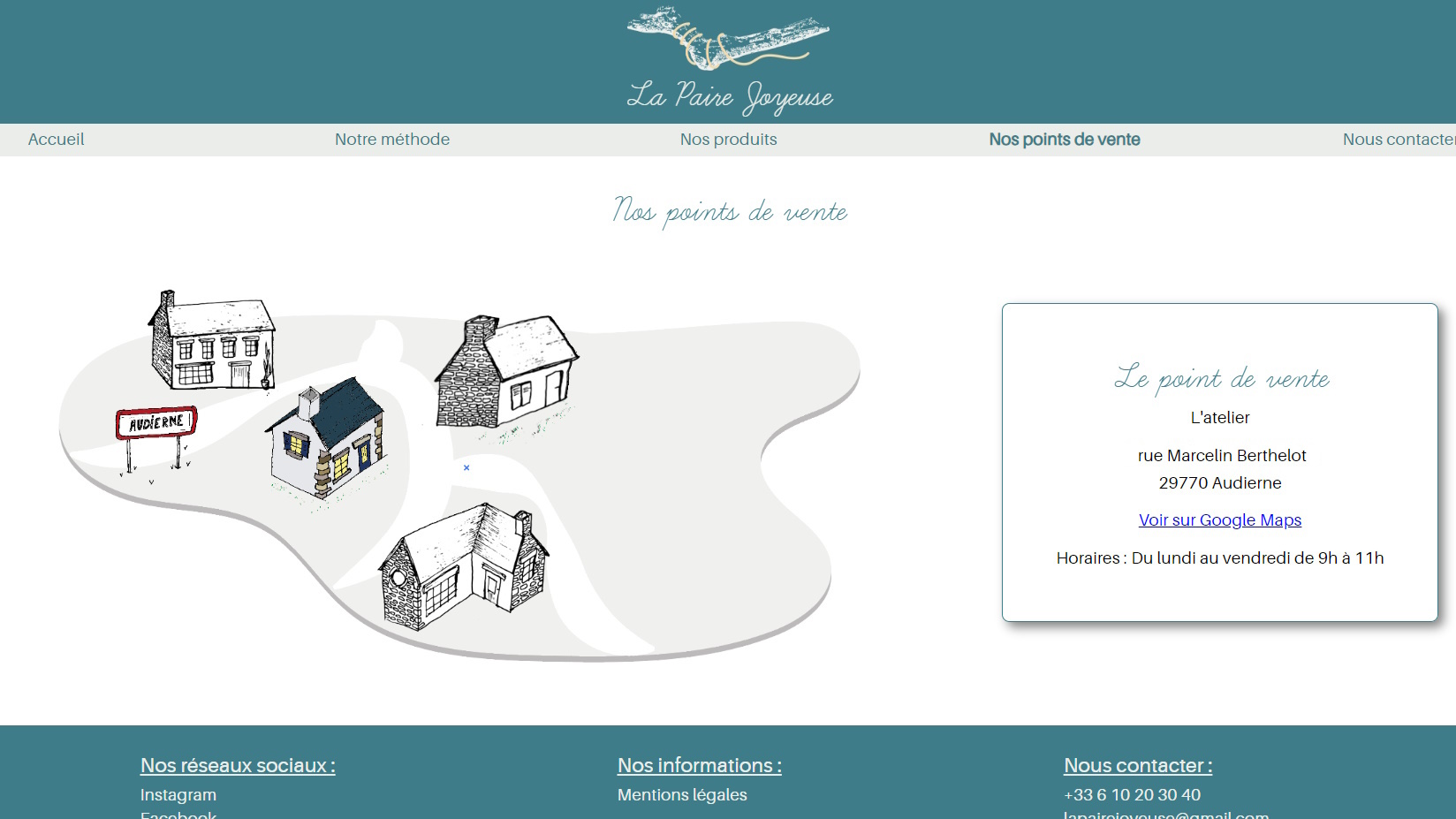 Carte des points de ventes